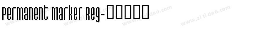 Permanent Marker Reg字体转换